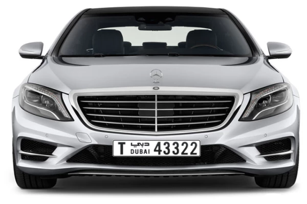 Dubai plate number for sale: T 43322 ID: 60145