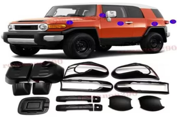 Headlight Handle Fuel Tank Cap Trim for Toyota Fj Cruiser, 2007, Matte Black